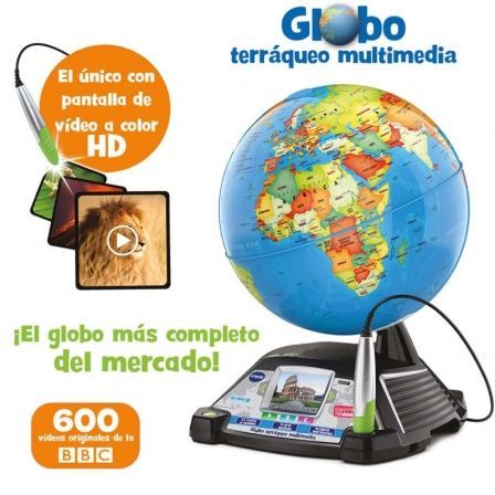 Vtech Globo Terráqueo Interactivo Multimedia con Pantalla LCD y Vídeos BBC Vtech Globo Terráqueo Interactivo Multimedia con Pantalla LCD y Vídeos BBC